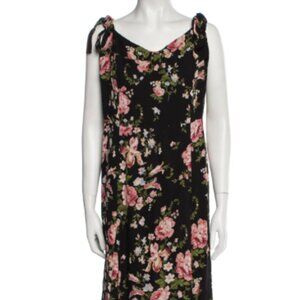 Reformation Black and Pink Floral Dress 14